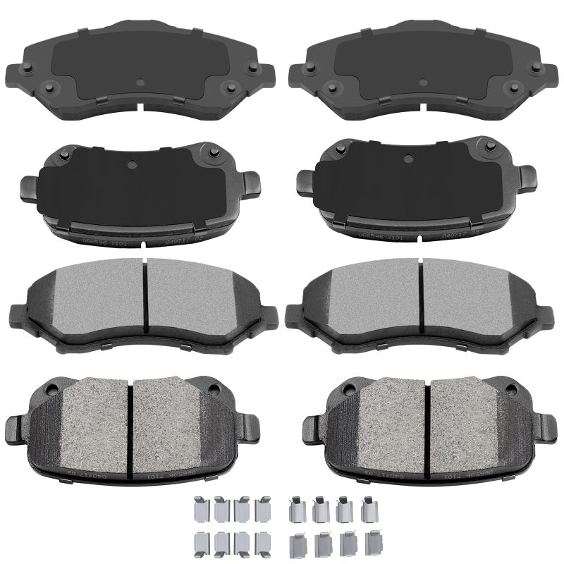 AUTOMUTO D1273 & D1326 Front Rear Ceramic Pads Brake fit For 08-12 For Chrysler Town & Country,08-12 For Dodge Grand Caravan,09-13 For Dodge Journey,12 For Ram C/V,09-12 For Volkswagen For Routan - Image 1